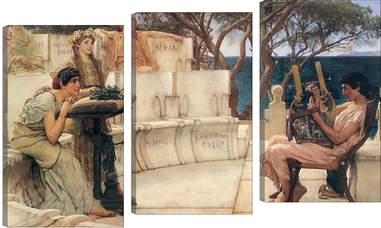 Модульная картина - Sappho and Alcaeus. Лоуренс Альма-Тадема