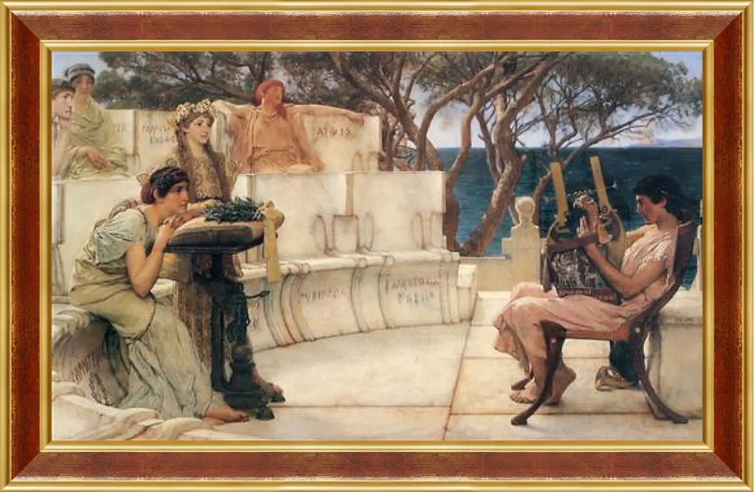 Картина в раме - Sappho and Alcaeus. Лоуренс Альма-Тадема