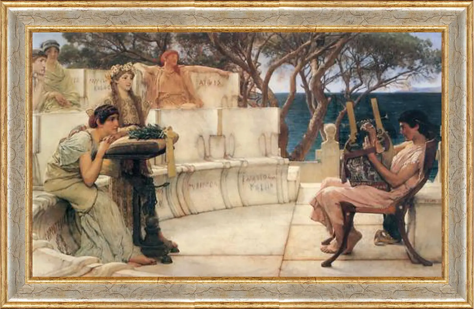 Картина в раме - Sappho and Alcaeus. Лоуренс Альма-Тадема