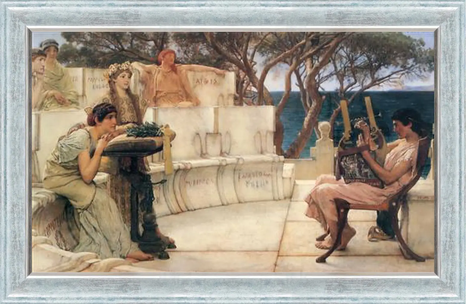 Картина в раме - Sappho and Alcaeus. Лоуренс Альма-Тадема