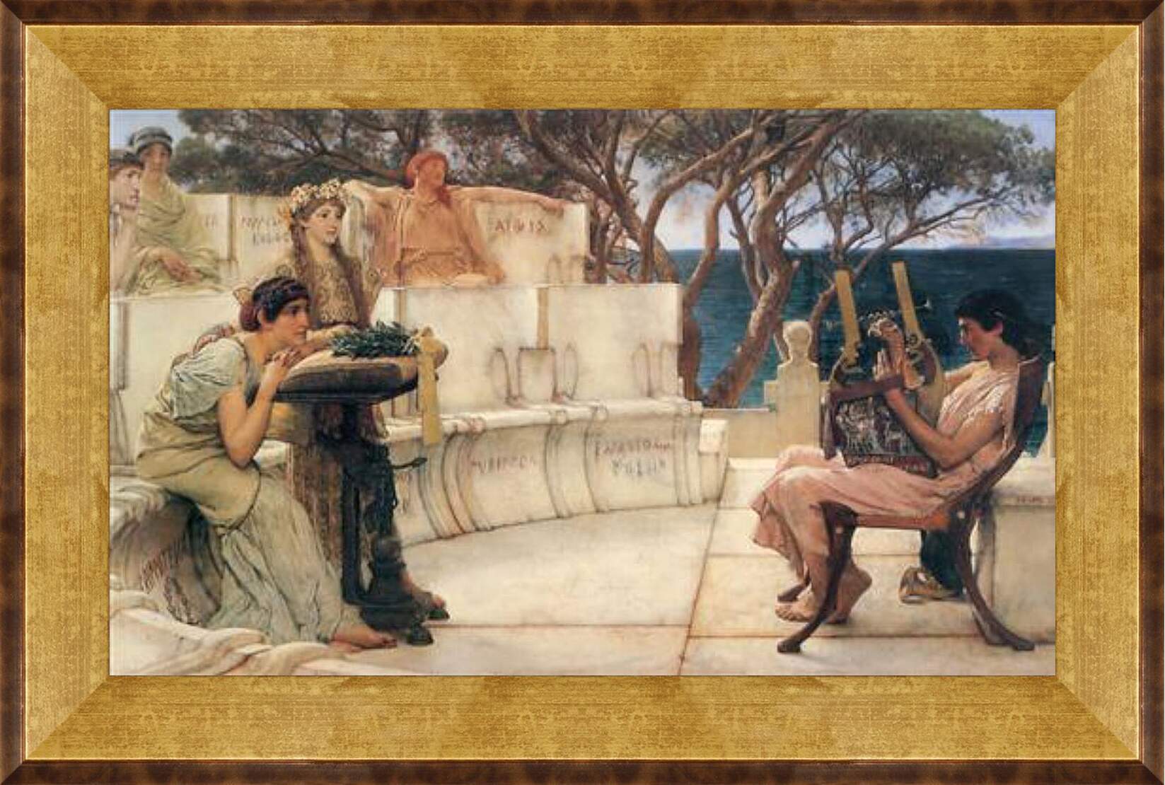 Картина в раме - Sappho and Alcaeus. Лоуренс Альма-Тадема