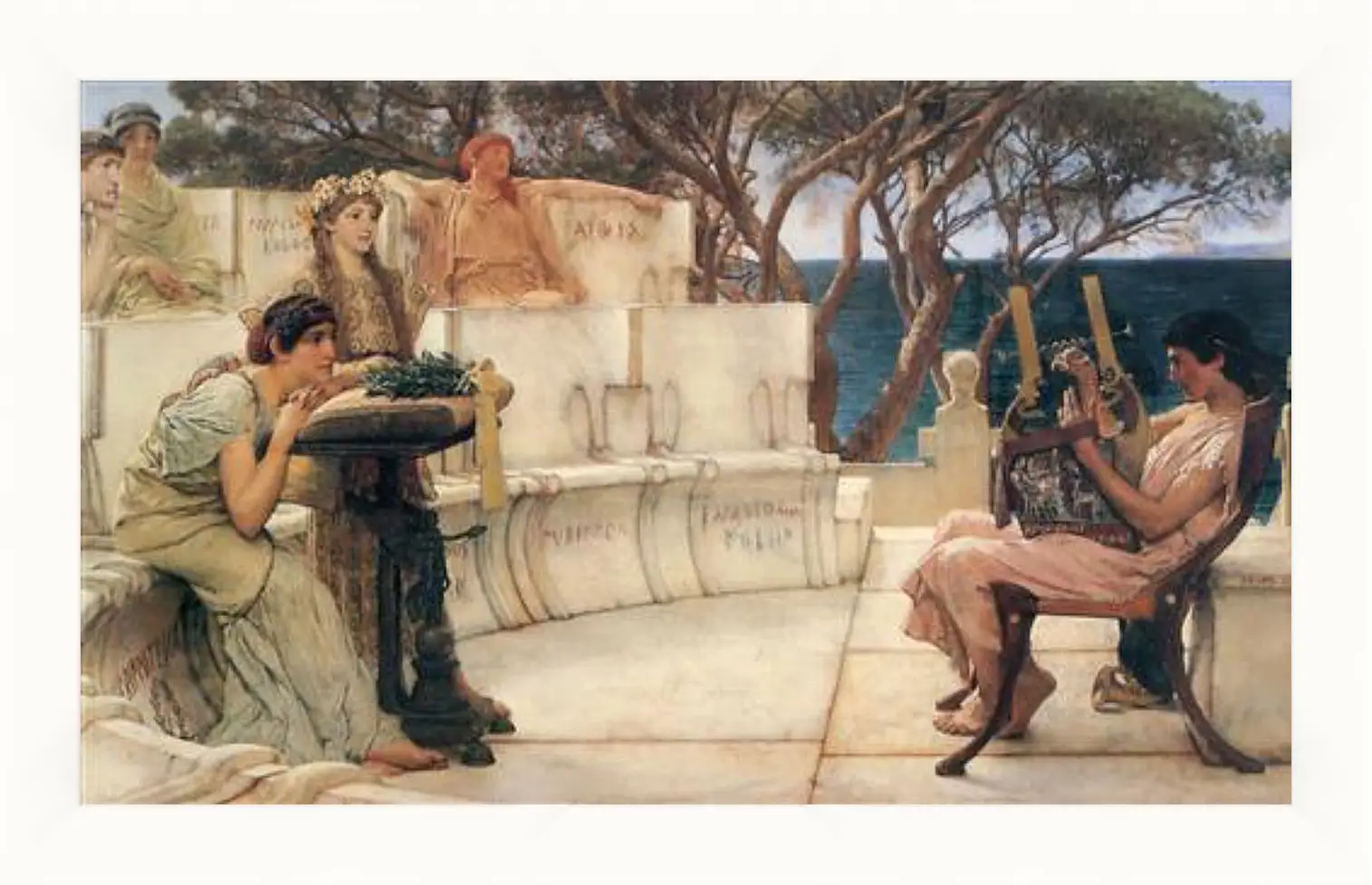 Картина в раме - Sappho and Alcaeus. Лоуренс Альма-Тадема