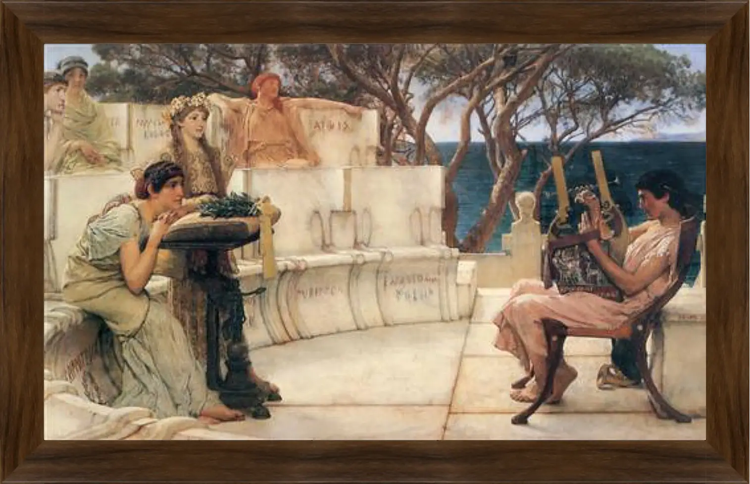 Картина в раме - Sappho and Alcaeus. Лоуренс Альма-Тадема