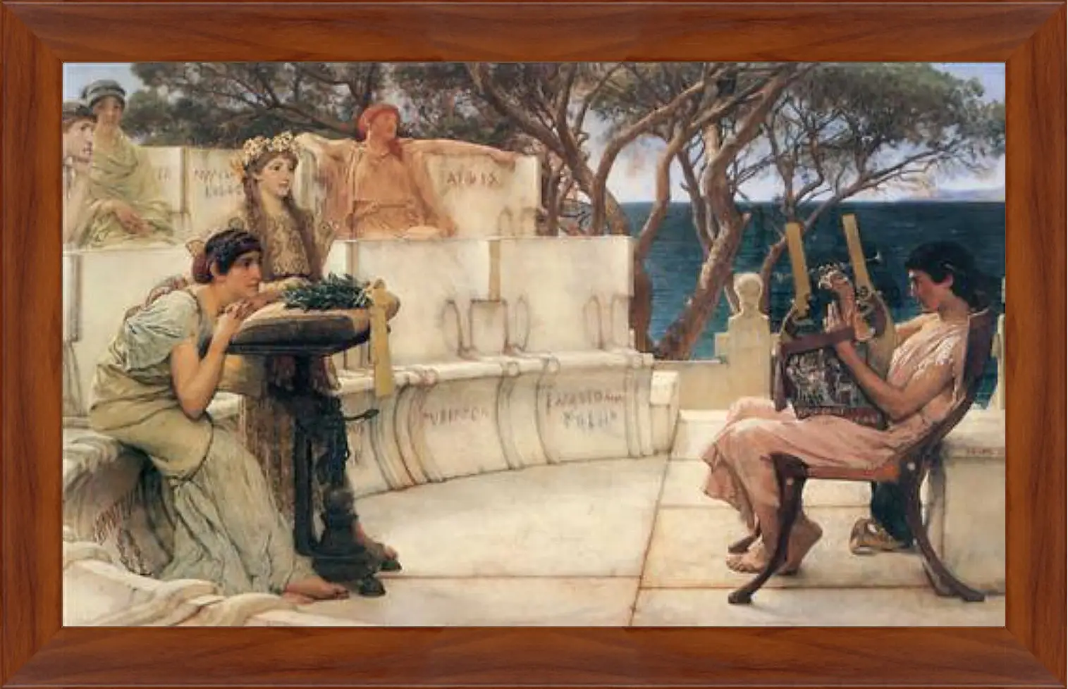 Картина в раме - Sappho and Alcaeus. Лоуренс Альма-Тадема