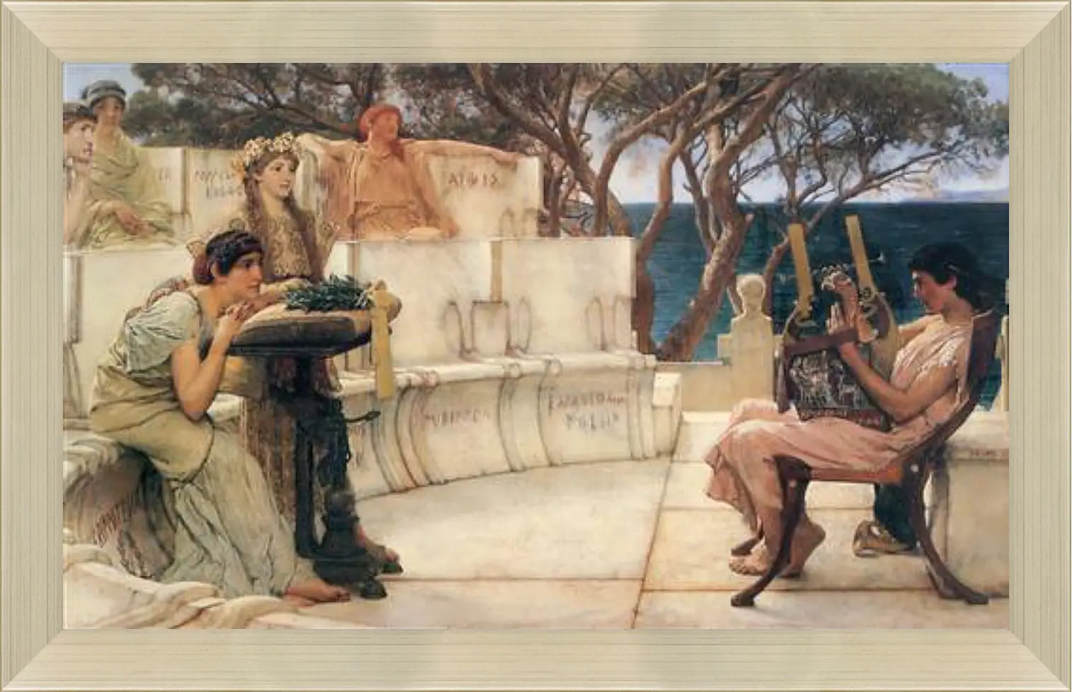 Картина в раме - Sappho and Alcaeus. Лоуренс Альма-Тадема