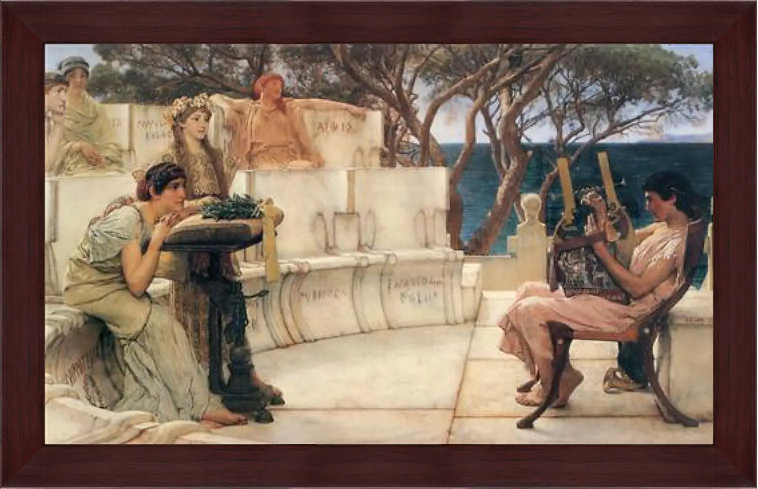 Картина в раме - Sappho and Alcaeus. Лоуренс Альма-Тадема