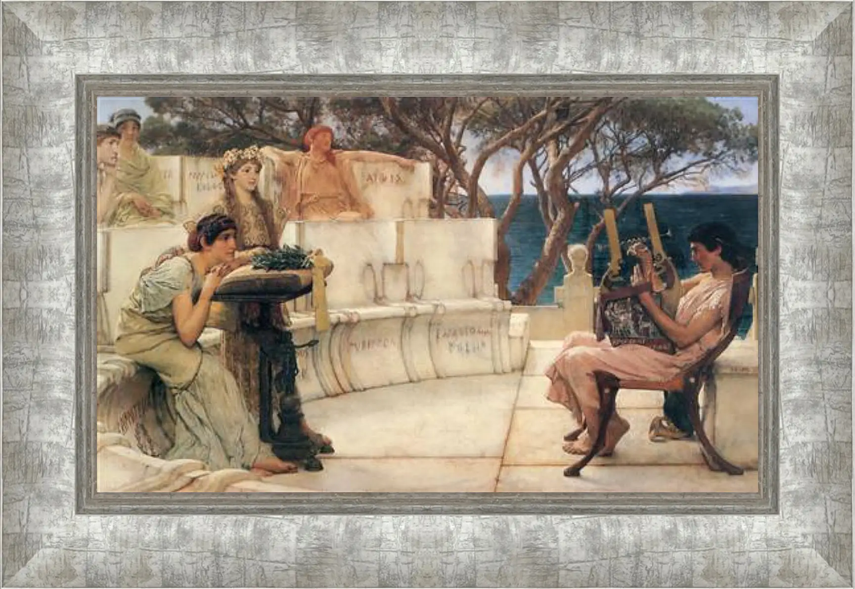 Картина в раме - Sappho and Alcaeus. Лоуренс Альма-Тадема