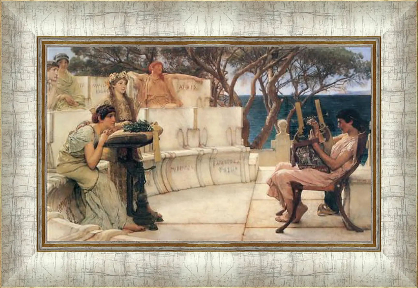 Картина в раме - Sappho and Alcaeus. Лоуренс Альма-Тадема