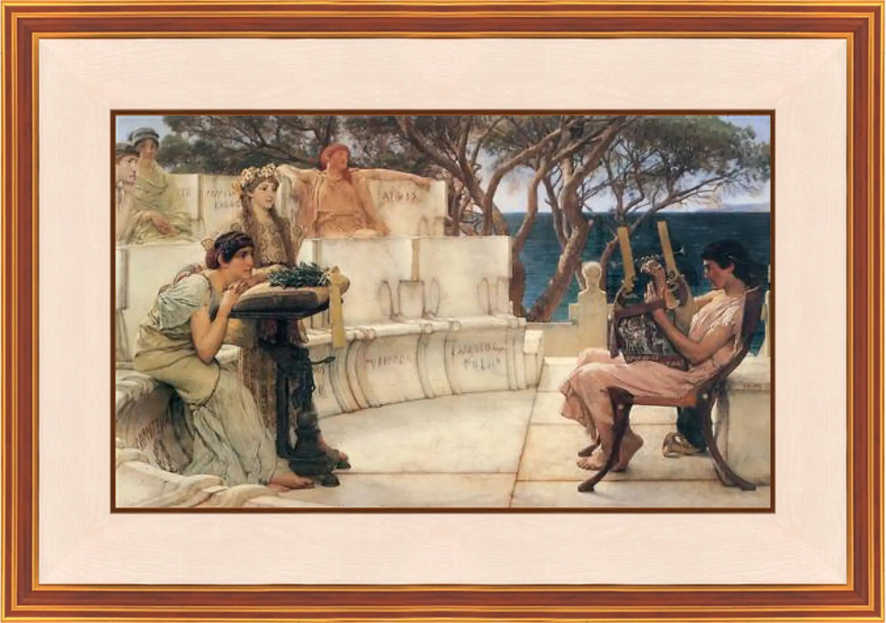 Картина в раме - Sappho and Alcaeus. Лоуренс Альма-Тадема