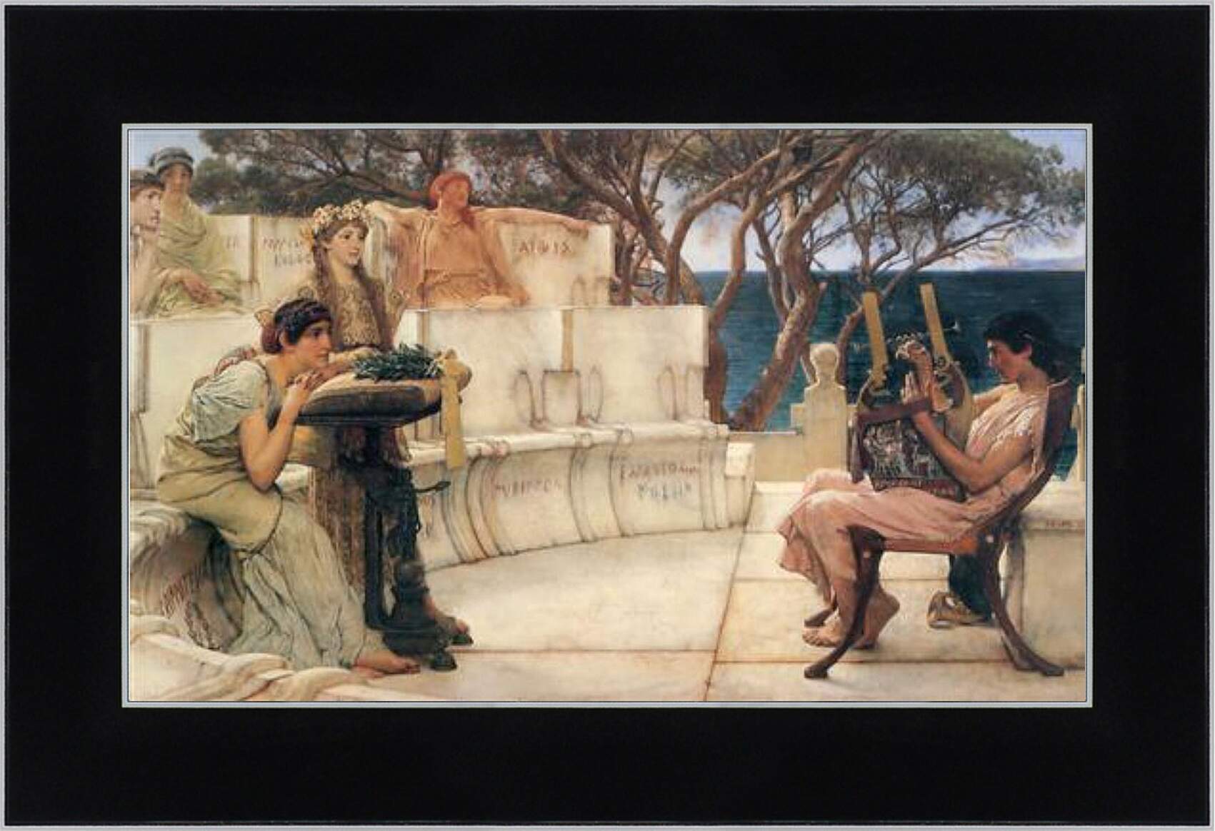 Картина в раме - Sappho and Alcaeus. Лоуренс Альма-Тадема