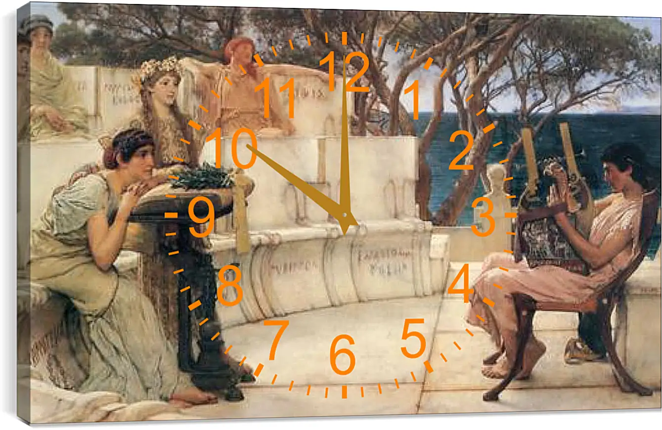 Часы картина - Sappho and Alcaeus. Лоуренс Альма-Тадема