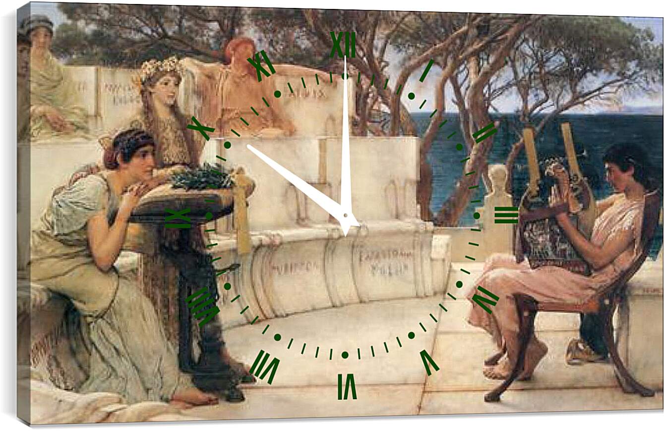 Часы картина - Sappho and Alcaeus. Лоуренс Альма-Тадема