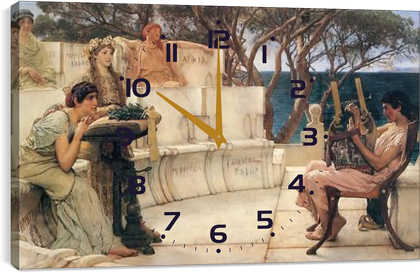 Часы картина - Sappho and Alcaeus. Лоуренс Альма-Тадема