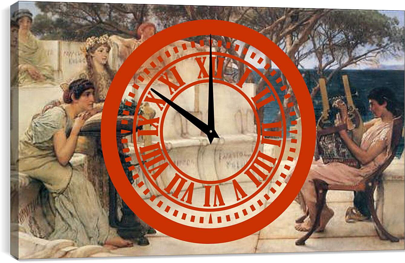 Часы картина - Sappho and Alcaeus. Лоуренс Альма-Тадема