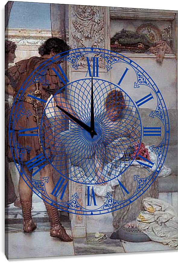 Часы картина - A Silent Greeting. Лоуренс Альма-Тадема