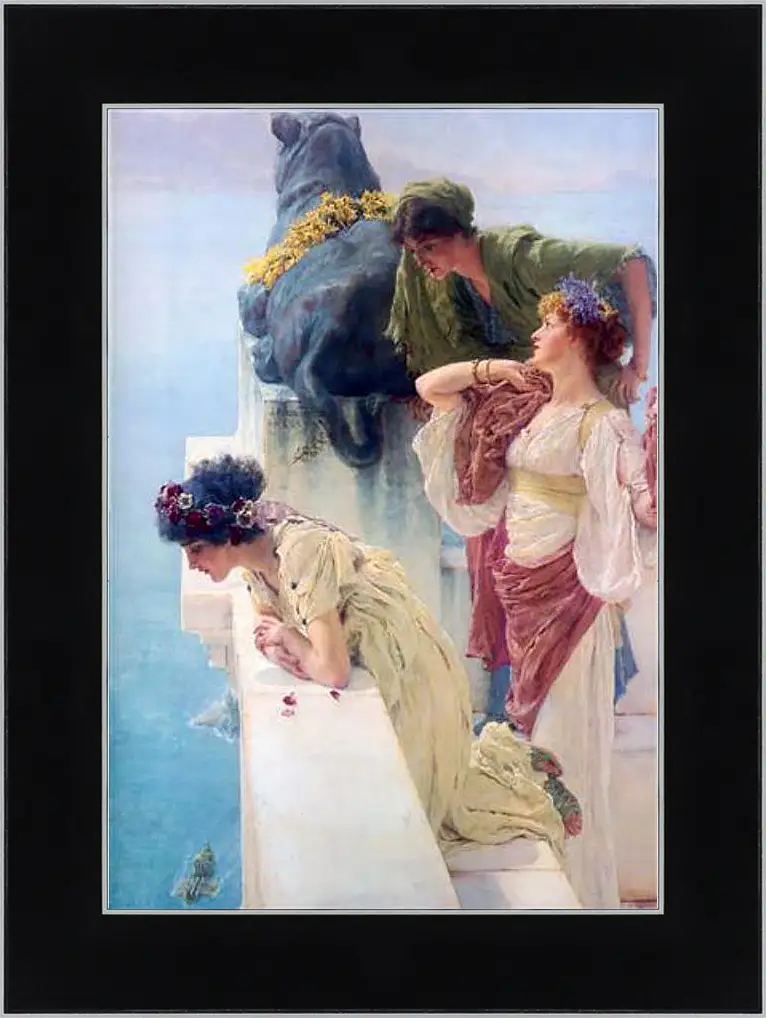 Картина в раме - A Coign of Vantage. Лоуренс Альма-Тадема