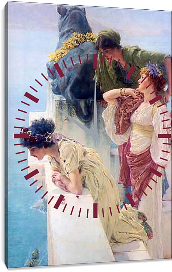 Часы картина - A Coign of Vantage. Лоуренс Альма-Тадема