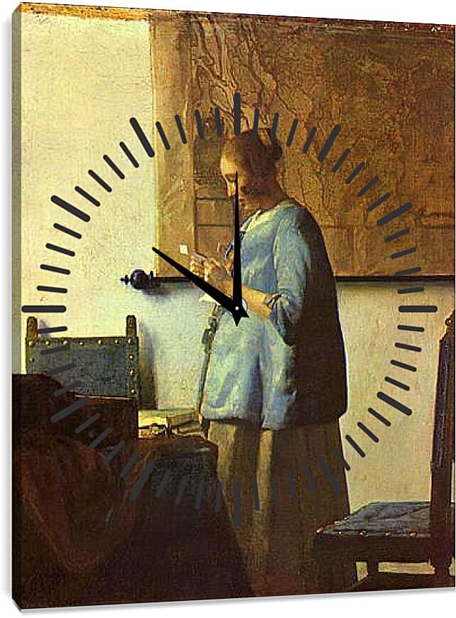 Часы картина - Die Briefleserin. Ян (Йоханнес) Вермеер