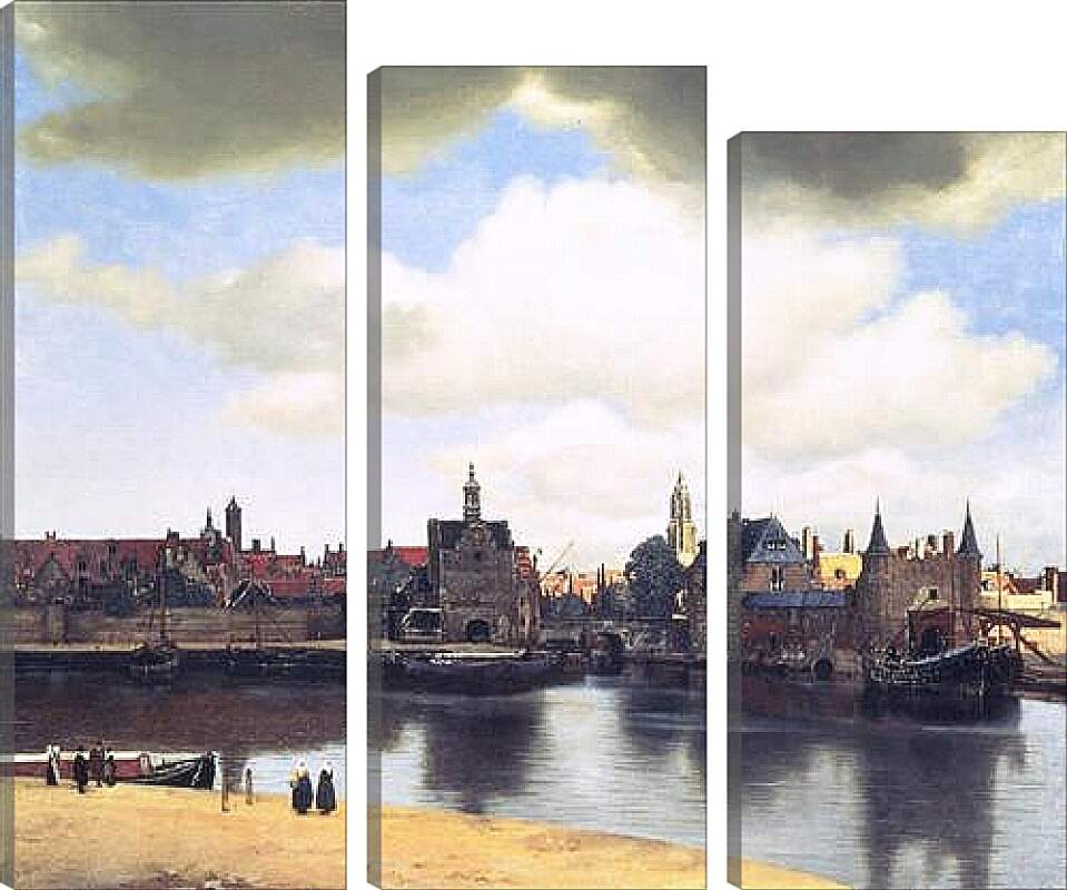 Модульная картина - Ansicht von Delft. Ян (Йоханнес) Вермеер