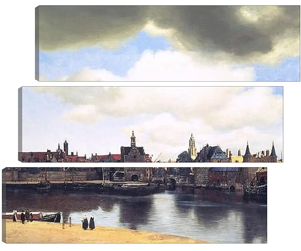 Модульная картина - Ansicht von Delft. Ян (Йоханнес) Вермеер