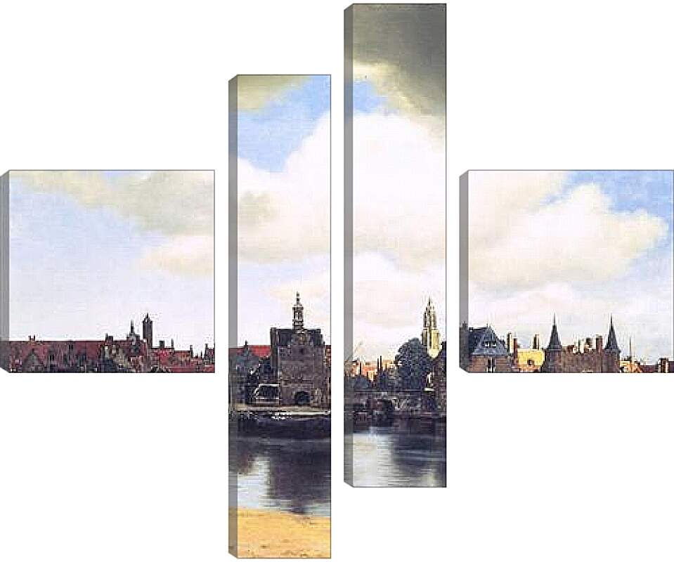 Модульная картина - Ansicht von Delft. Ян (Йоханнес) Вермеер