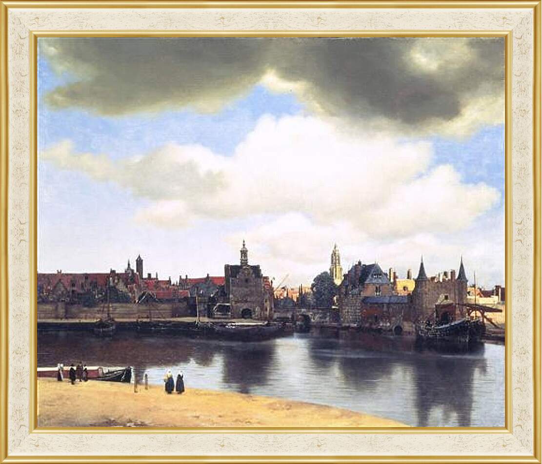 Картина в раме - Ansicht von Delft. Ян (Йоханнес) Вермеер