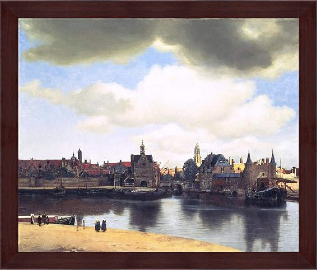 Картина в раме - Ansicht von Delft. Ян (Йоханнес) Вермеер