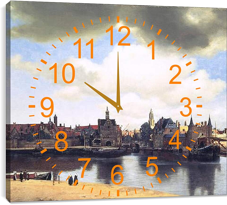 Часы картина - Ansicht von Delft. Ян (Йоханнес) Вермеер