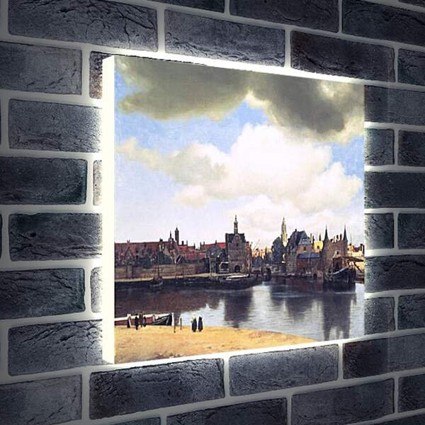 Лайтбокс световая панель - Ansicht von Delft. Ян (Йоханнес) Вермеер