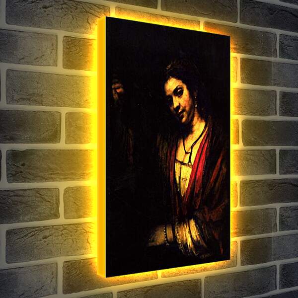 Лайтбокс световая панель - Woman in a doorway. Рембрандт