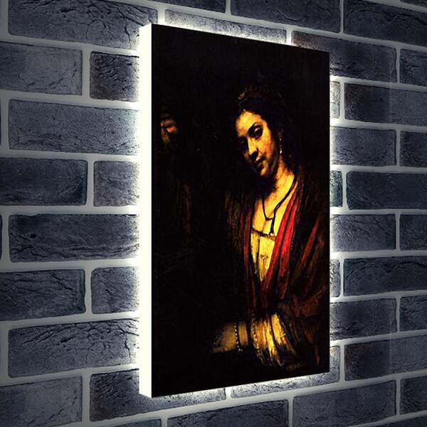 Лайтбокс световая панель - Woman in a doorway. Рембрандт