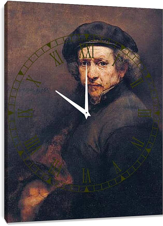 Часы картина - Selbstportrait. Рембрандт