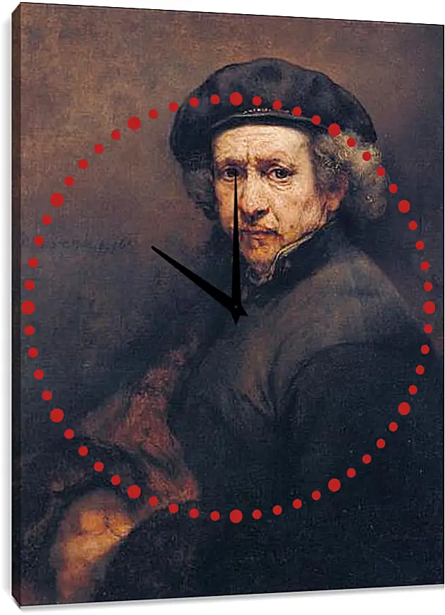 Часы картина - Selbstportrait. Рембрандт