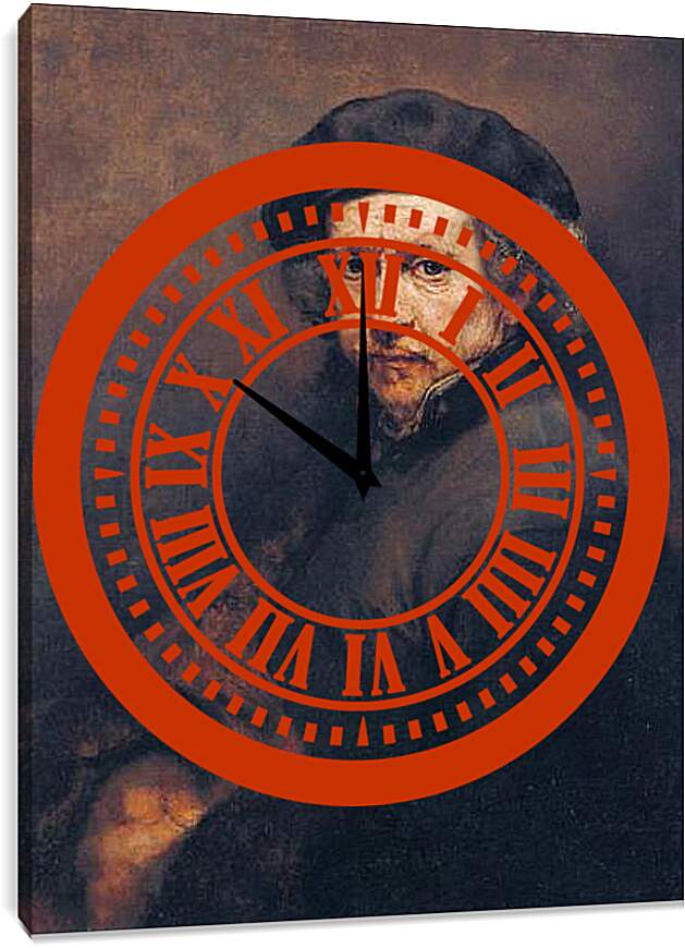 Часы картина - Selbstportrait. Рембрандт
