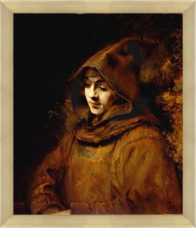 Картина в раме - Portrait of His Son Titus. Рембрандт