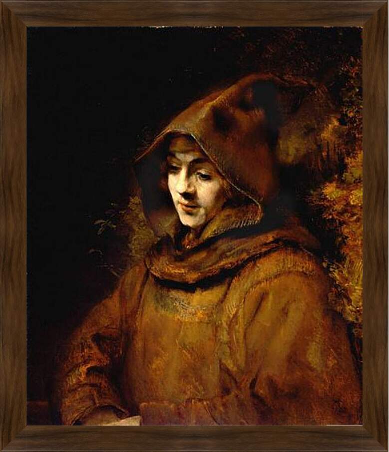 Картина в раме - Portrait of His Son Titus. Рембрандт