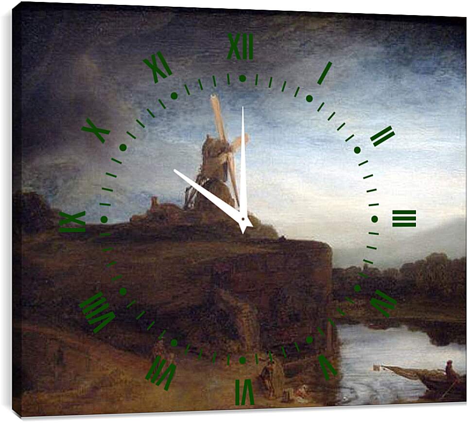 Часы картина - Die Muehle. Рембрандт