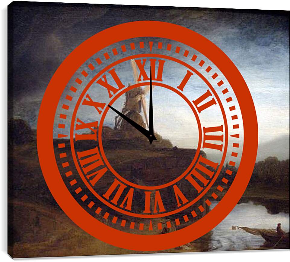Часы картина - Die Muehle. Рембрандт