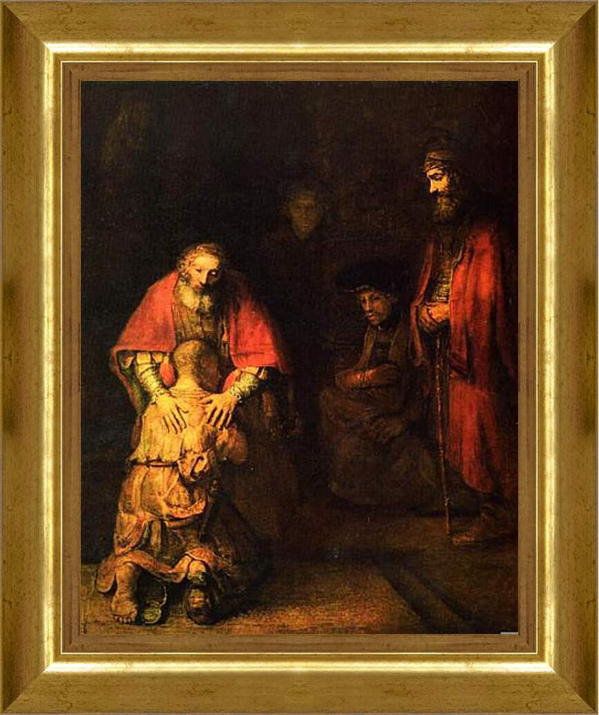 Картина в раме - Возвращение блудного сына Die Heimkehr des verlorenen Sohnes. Рембрандт