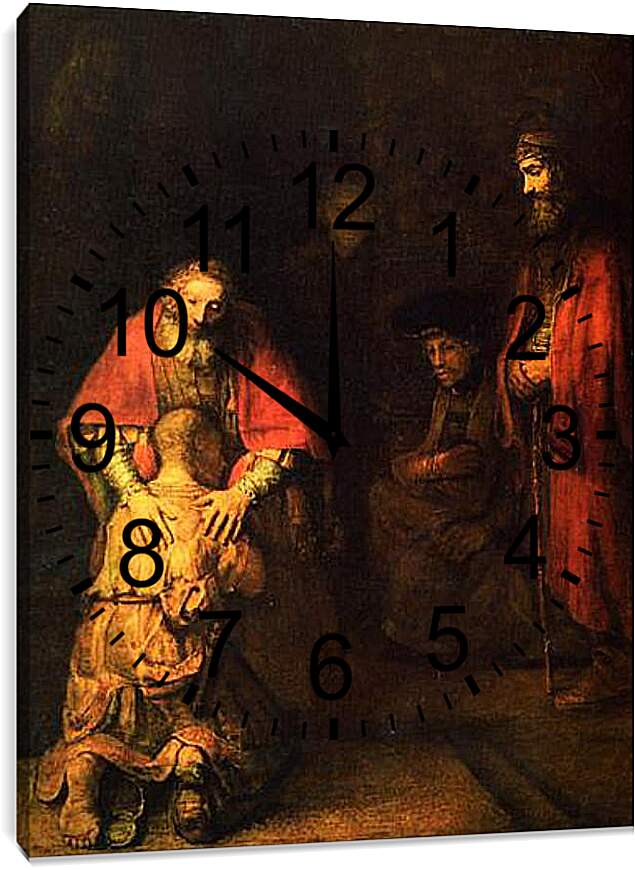 Часы картина - Возвращение блудного сына Die Heimkehr des verlorenen Sohnes. Рембрандт