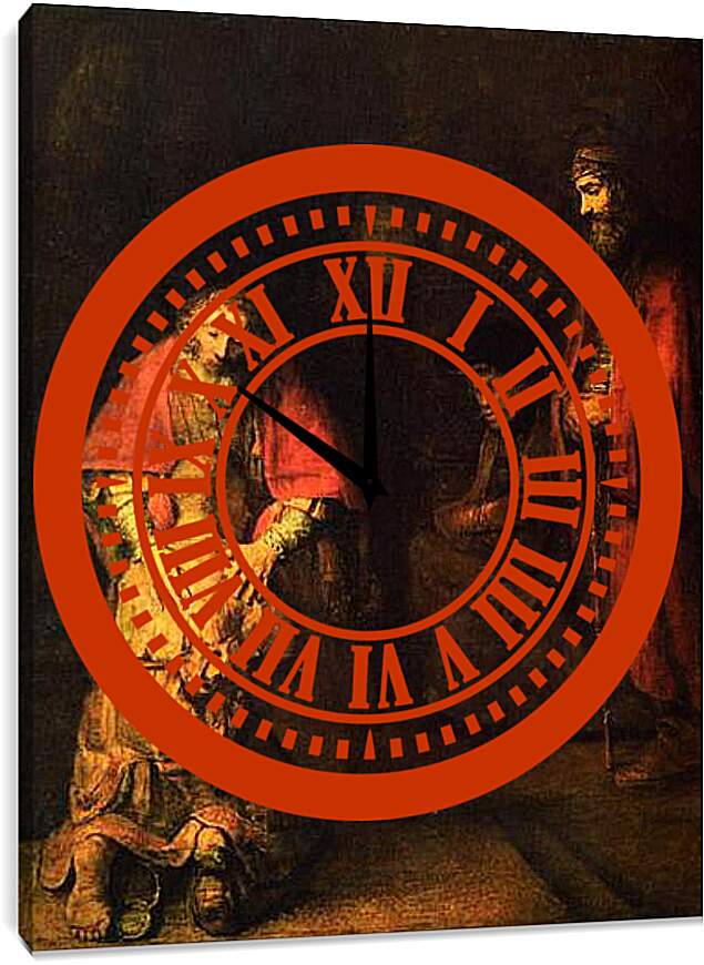 Часы картина - Возвращение блудного сына Die Heimkehr des verlorenen Sohnes. Рембрандт