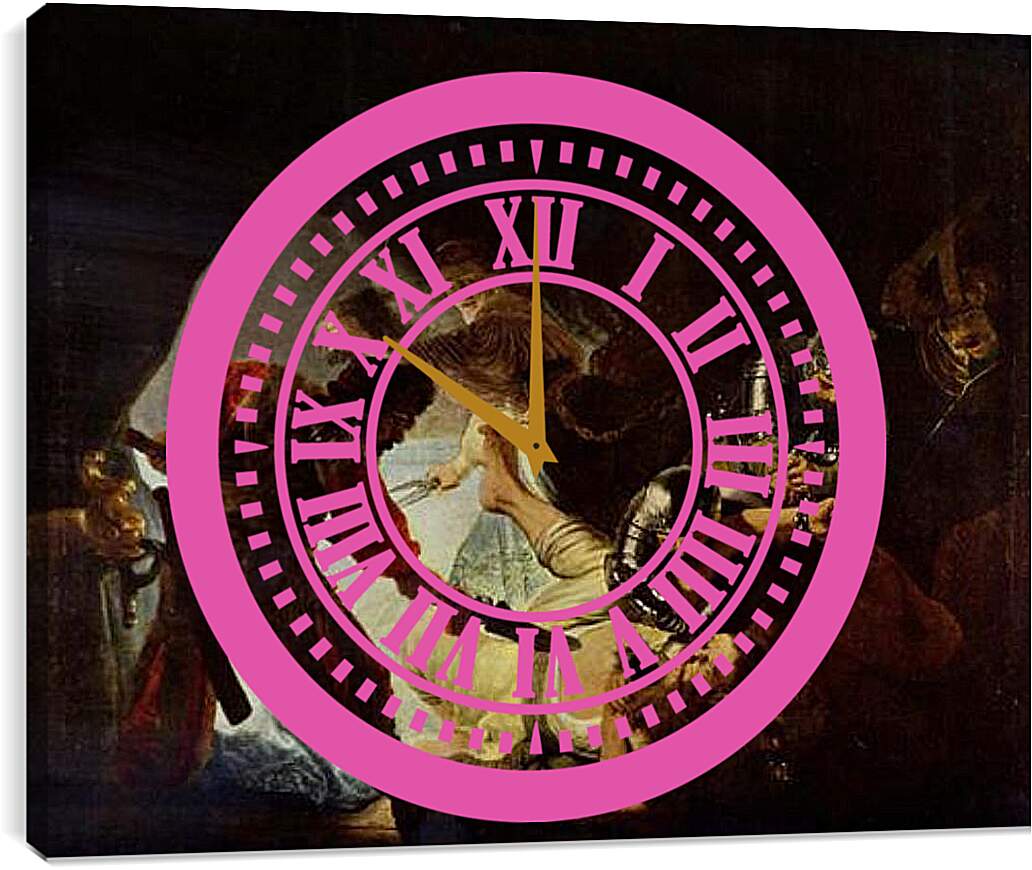 Часы картина - Die Blendung Simsons. Рембрандт