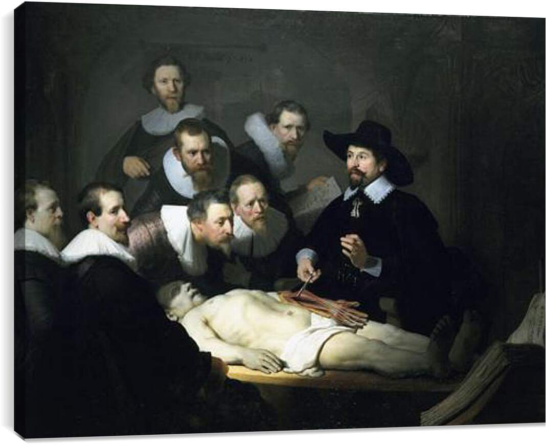 Постер и плакат - Урок анатомии доктора Николаса Тульпа. Рембрандт