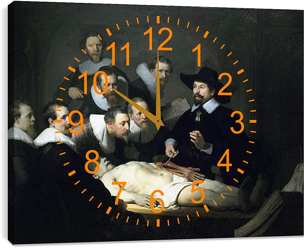 Часы картина - Урок анатомии доктора Николаса Тульпа. Рембрандт