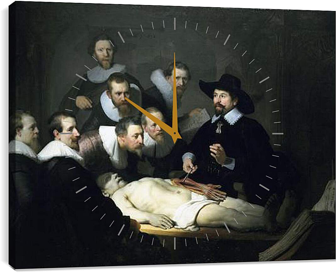 Часы картина - Урок анатомии доктора Николаса Тульпа. Рембрандт