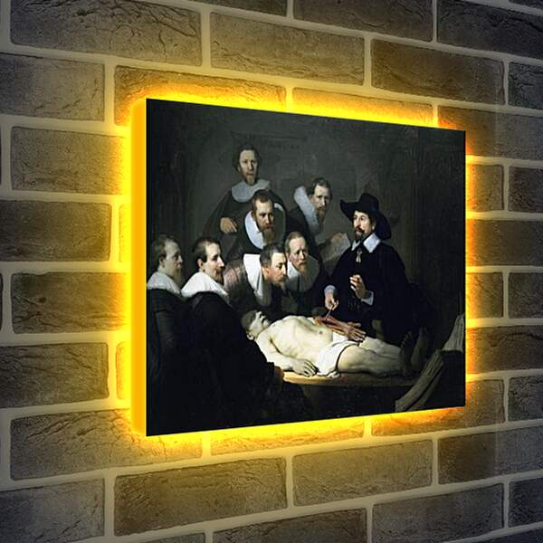 Лайтбокс световая панель - Урок анатомии доктора Николаса Тульпа. Рембрандт