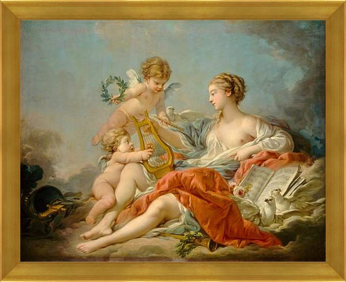 Картина в раме - Allegory of Music. Франсуа Буше