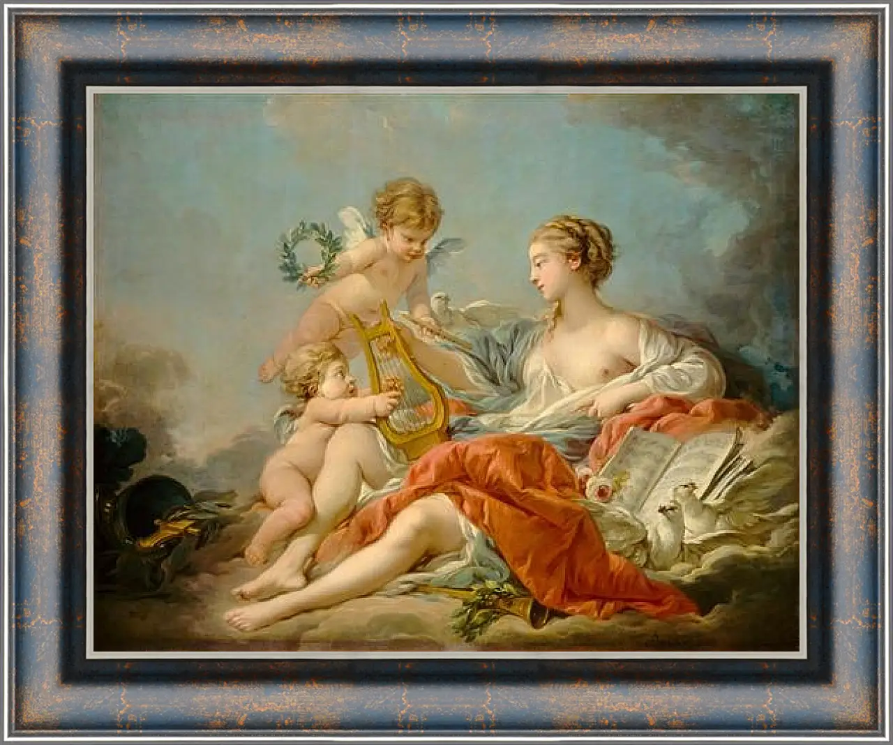Картина в раме - Allegory of Music. Франсуа Буше