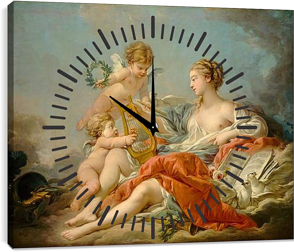 Часы картина - Allegory of Music. Франсуа Буше