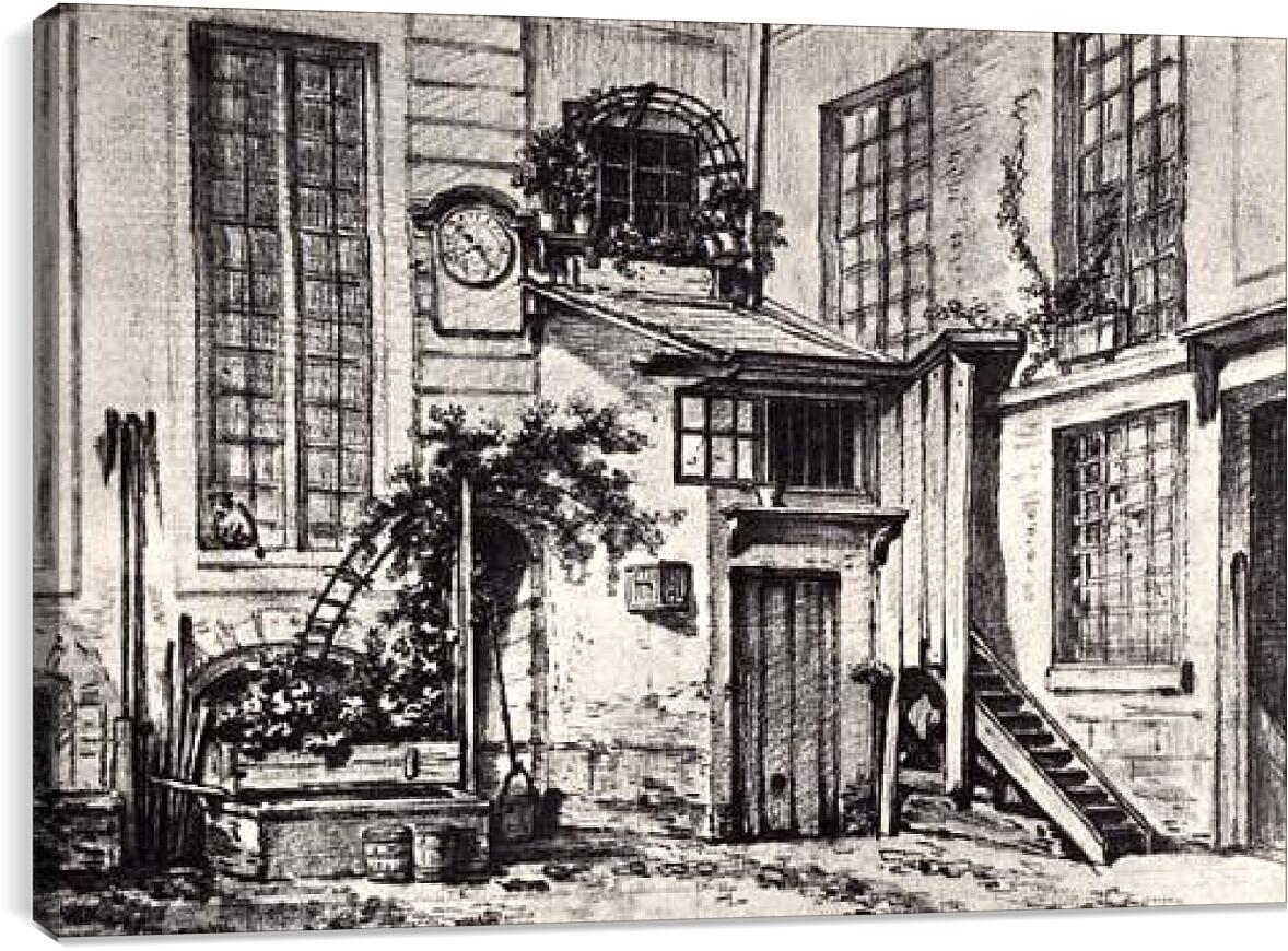 Постер и плакат - View to a Courtyard. Франсуа Буше